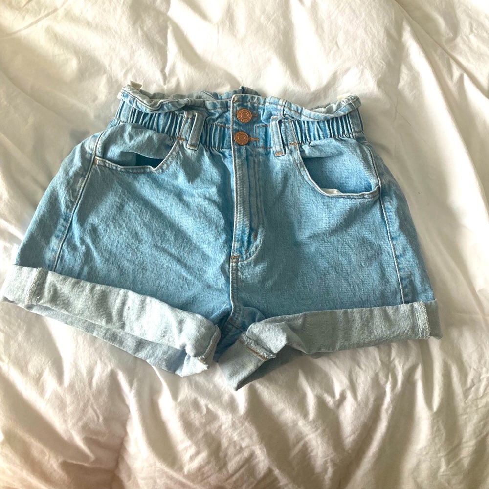 Garage high waisted denim jean shorts